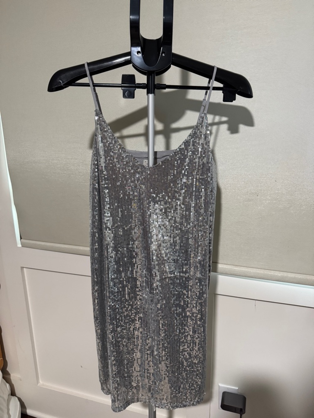 a new day Silver Sequin Dress Tank